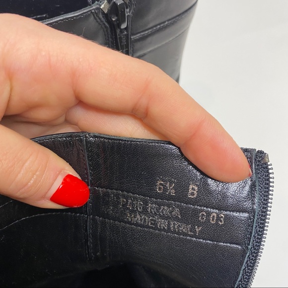 Coach Irina Black Leather Block Heel Bootie 6.5 - Picture 9 of 10